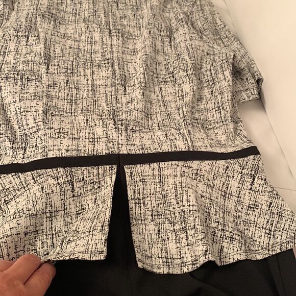 Enfocus Studio Short Sleeve White/Black Dress Size 12 - Picture 9 of 11